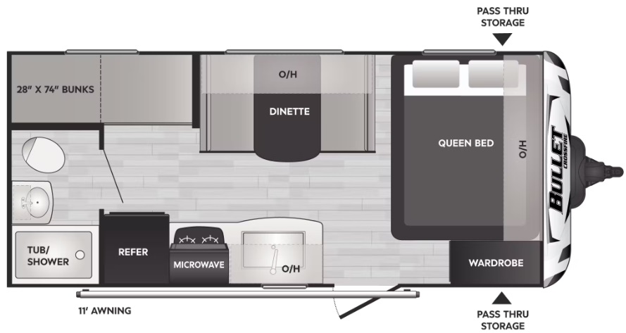 2022 KEYSTONE CROSSFIRE 1700BH, , floor-plans-day image number 0